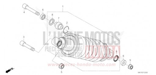 REAR CUSHION CB650RACR de 2024